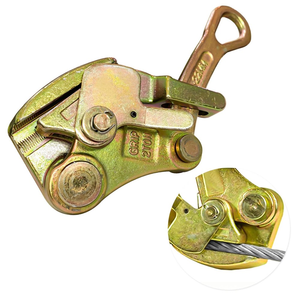 4400lb Cable Grip Steel Wire Puller 2 Ton, Cable Puller Tool for 4-22 mm Wire...