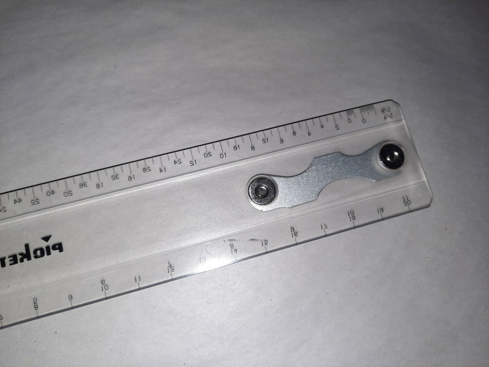 Pickett 12" Plastic Drafting Scale; 1/8, 1/4, 1/2, & 1