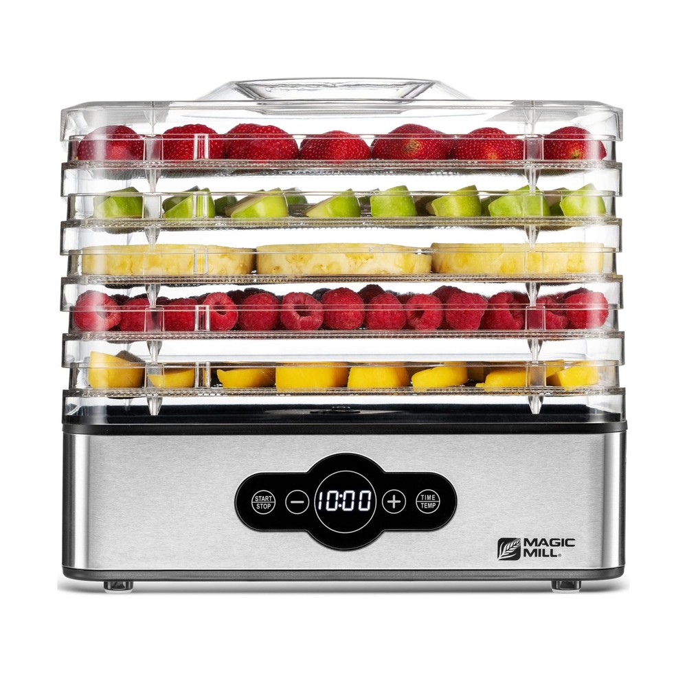 Magic Mill Food Dehydrator Machine | 5 Stackable Stainless Steel Tr... Fast Ship
