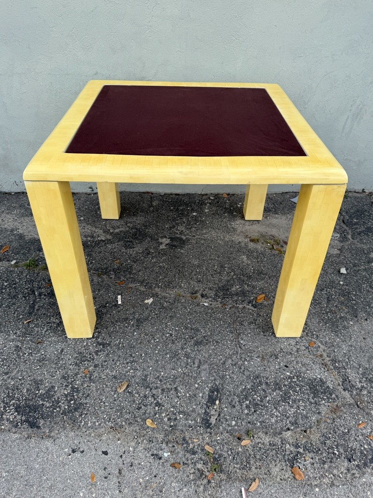 70'S  ROSSI GOATSKIN GAMING TABLE