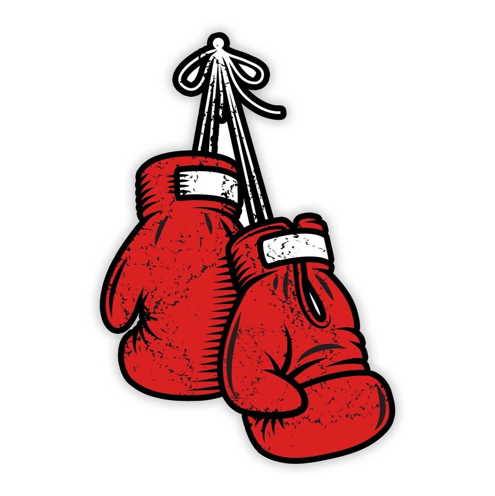 Hanging Boxing Gloves Sticker Decal