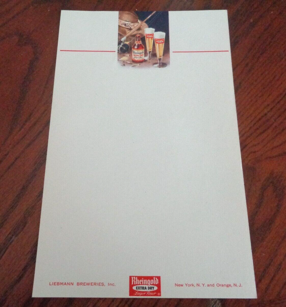Rheingold Beer Menu Sheet Breweries NY and NJ