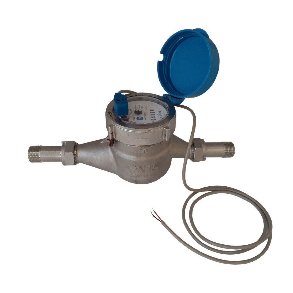 1/2 Inch NPT Stainless Steel Multi-Jet Totalizing Water Meter