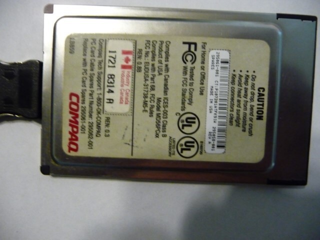 Compaq 56K Pro Card Fax Modem