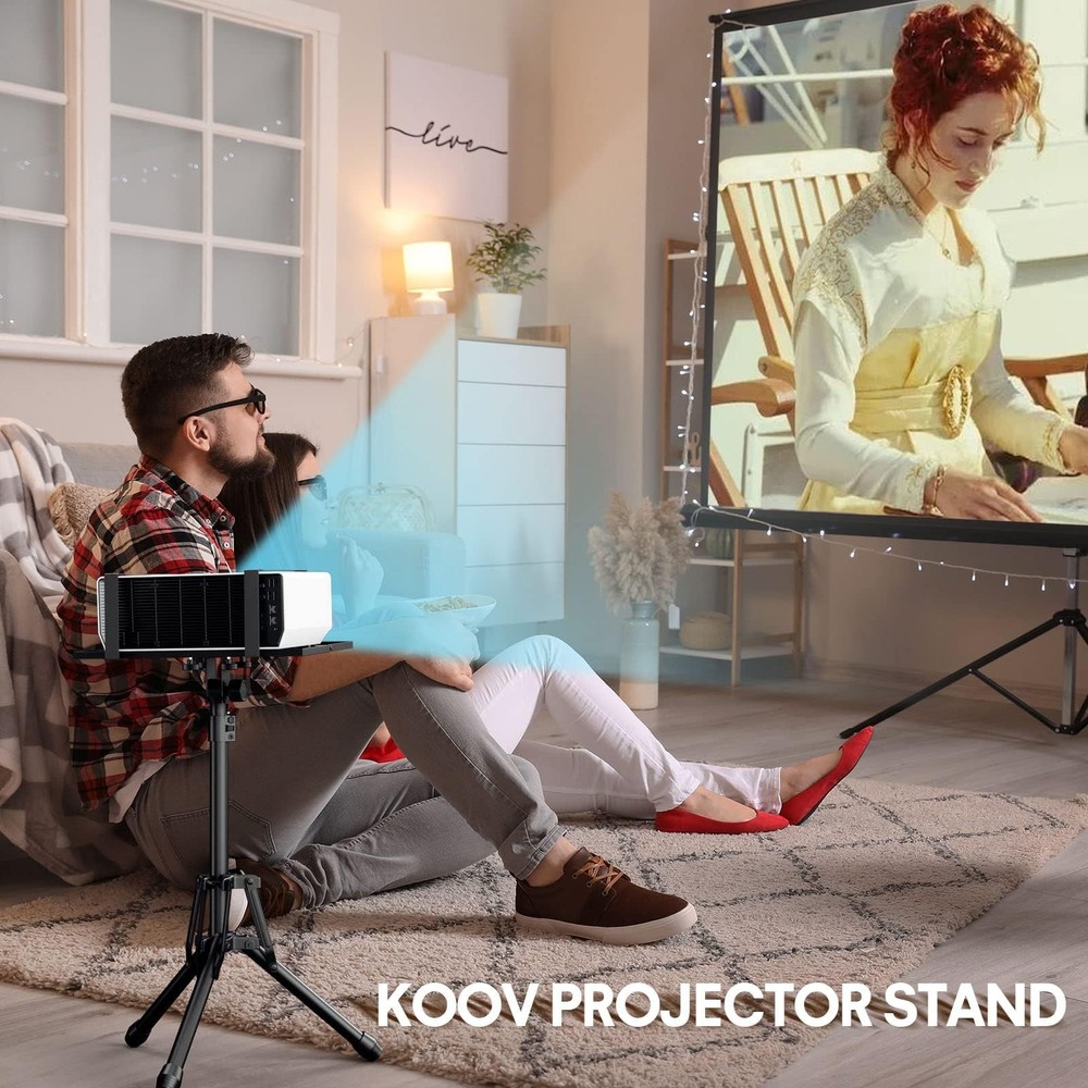 Projector Stand Adjustable Height 20" to 61", Foldable Projector Tripod Stand...
