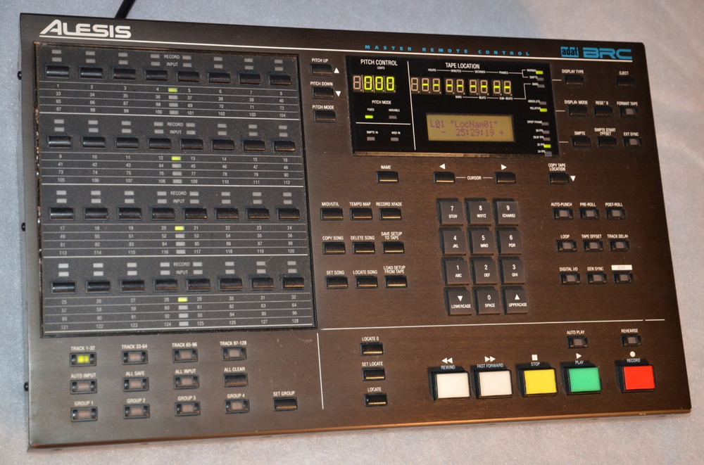 Alesis ADAT BRC Master Remote Control Panel / Powers Up