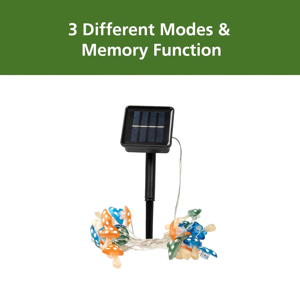 Solar 30 Count Mushroom Light