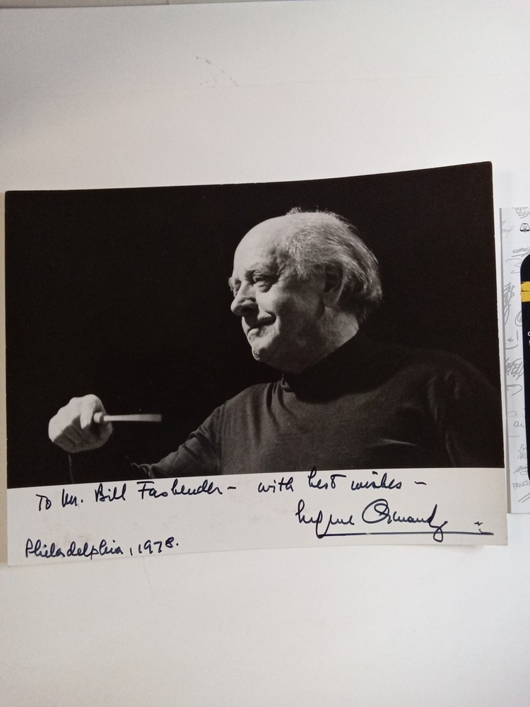 Eugene Ormandy Orchestra Conductor Signed 8x6 B&W Photo JSA