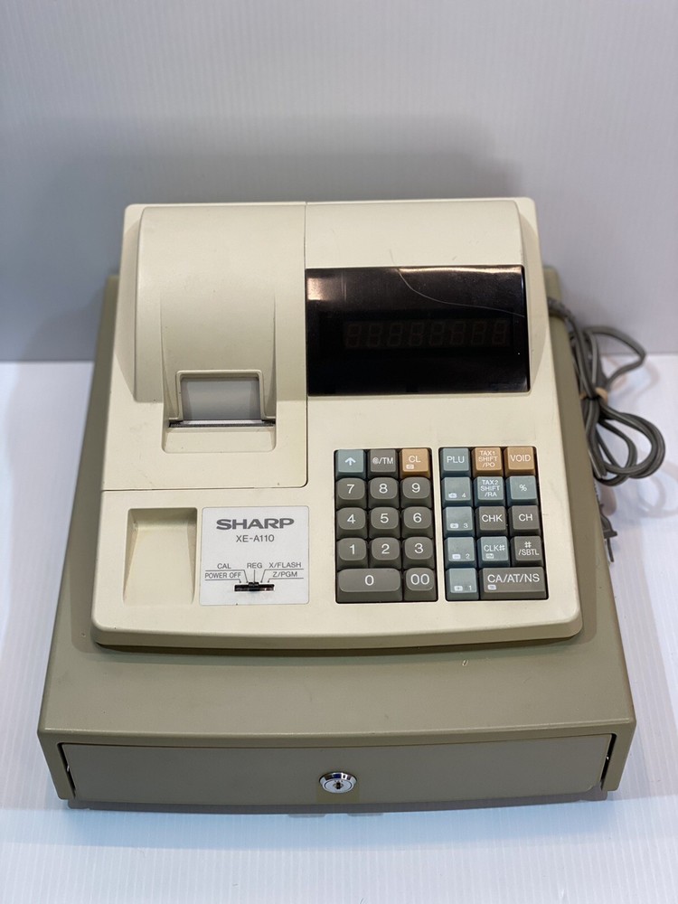 Sharp Electronic Cash Register XE-A110 Used Tested Working No Key