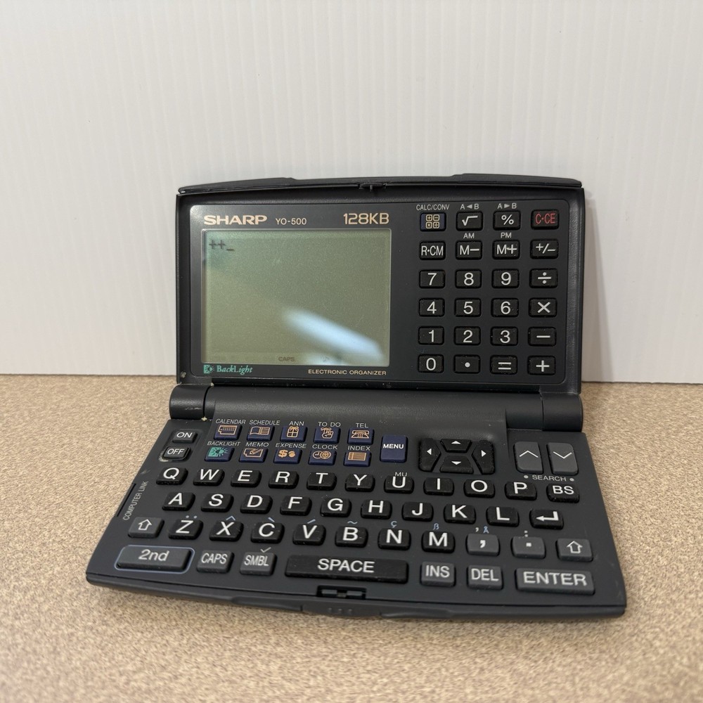 Vintage Sharp YO-500 Electronic Organizer with 128 KB memory