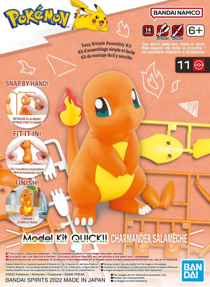 Pokemon Quick #11 Charmander Model Kit Bandai Hobby