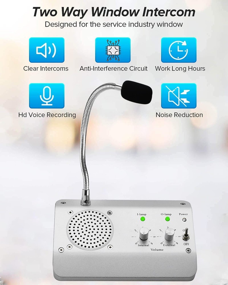 Window Speaker System, Dual Way Window Microphone Intercom Speaker, Intercom ...