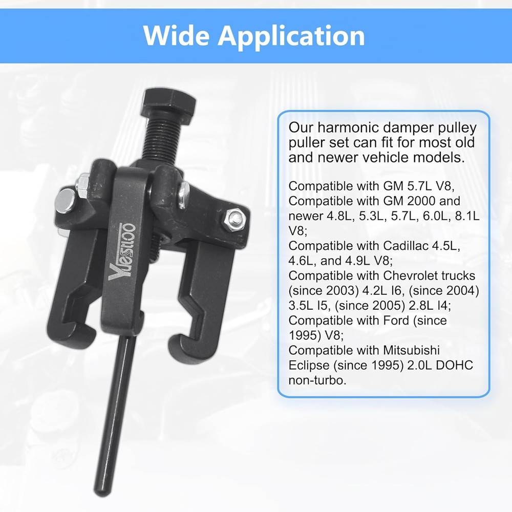 Harmonic Balancer Puller, Damper Pulley Puller Blue Case