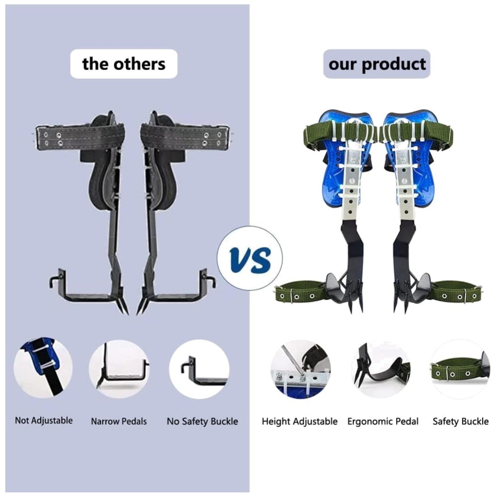 Stainless Steel Tree Climbing Spikes Set