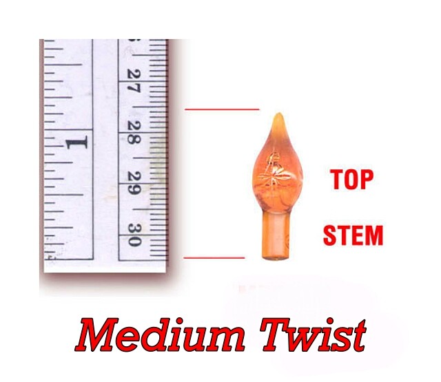 100 pc MEDIUM TWIST PEGS for CERAMIC CHRISTMAS TREE MULTI COLORED FLAME LIGHTS