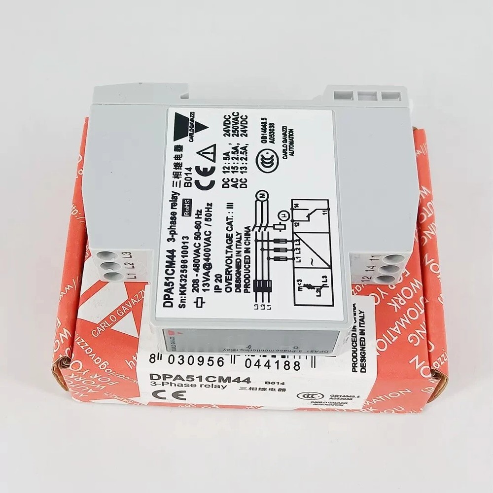 1PC CARLO GAVAZZI DPA51CM44 B014 Phase Sequence Protector 3-phase Relay