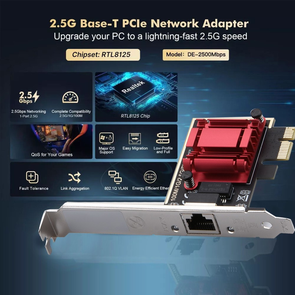 Network Card Computer Accessory For Win Versatile PCI Express Slot Compatibility
