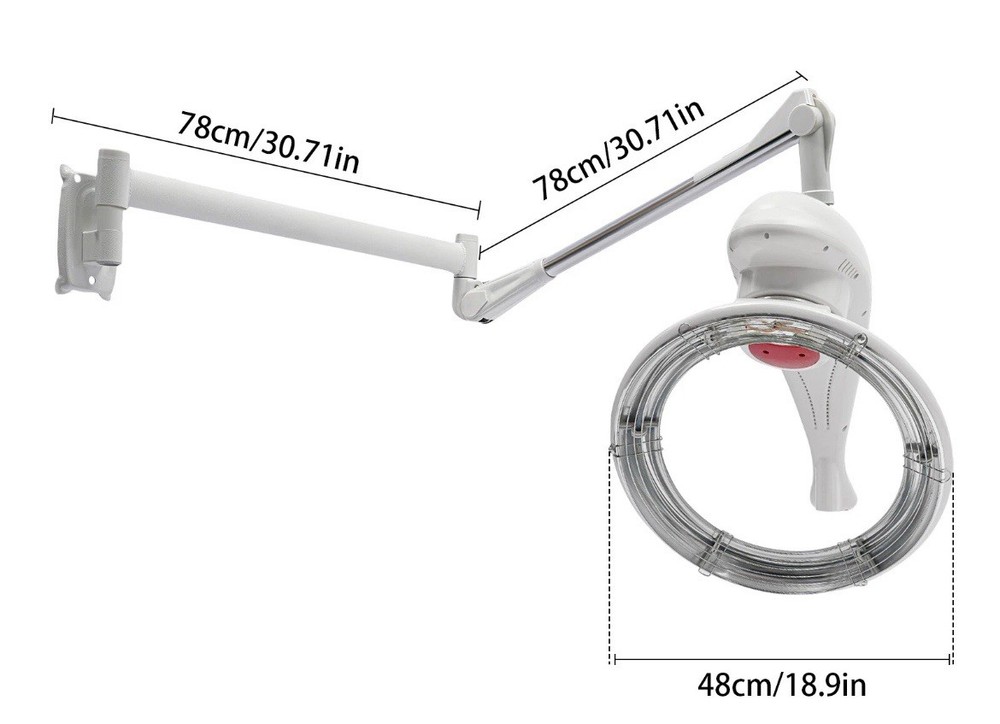 360° Wall Mount Orbiting Hair Dryer Color Processor Salon Drying Perming Machine