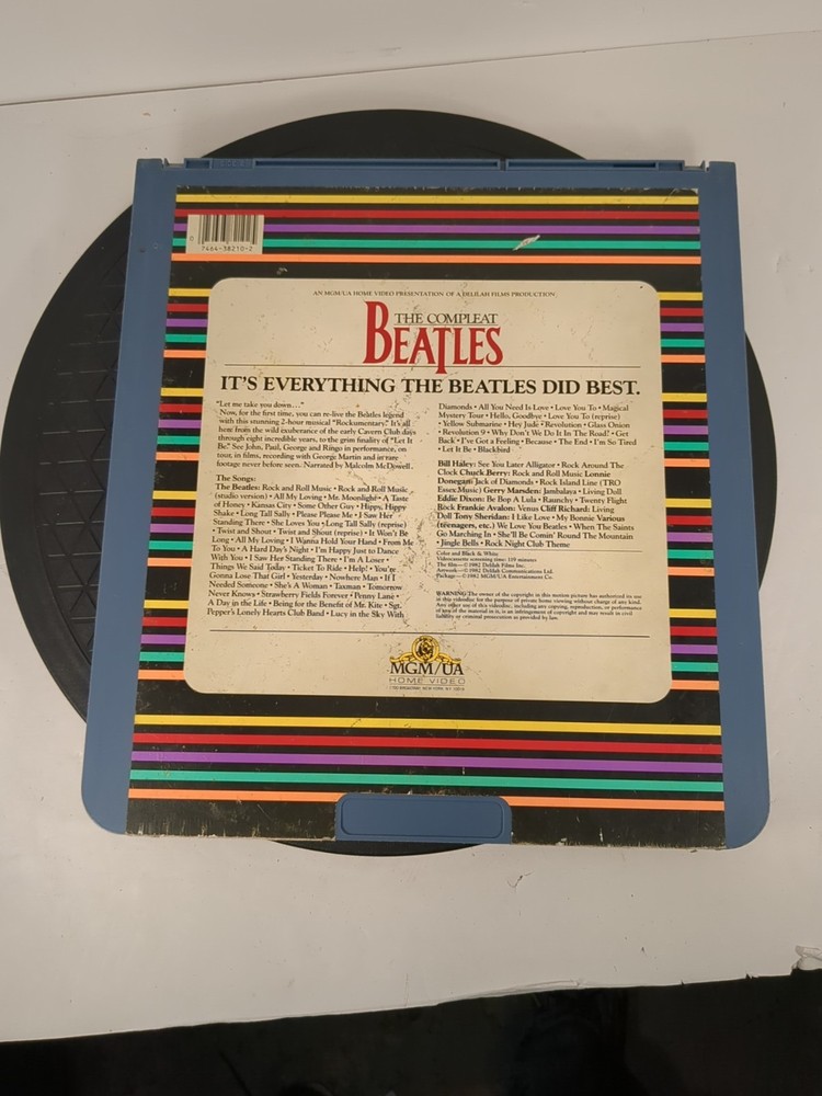 The Compleat Beatles Selectavision CED Disk MGM/UA