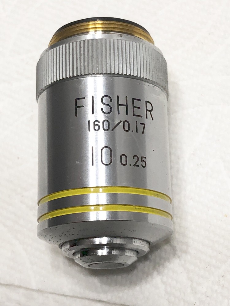 Fisher Scientific microscope Objective lens 160/0.17 10/.025