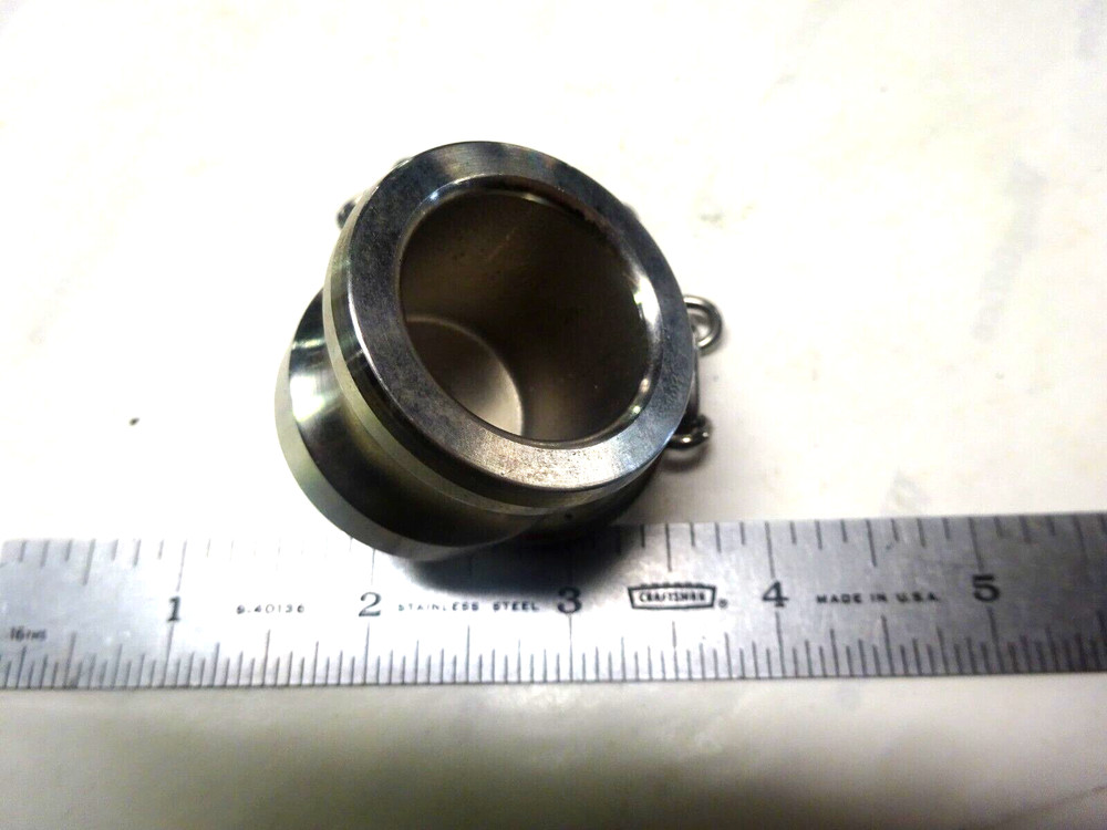 NEW DP 1" 316 SS CAMLOCK CAP WITH CHAIN