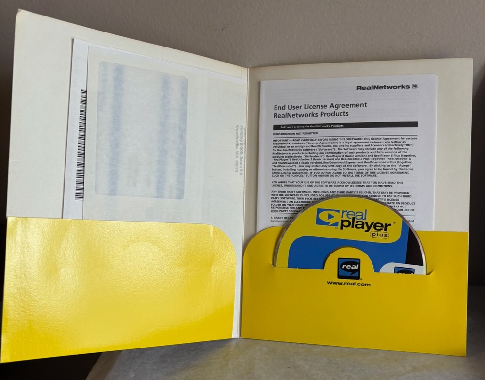 RealNetworks Real Player 8 Plus CD Rom Streaming Media 1995-2000