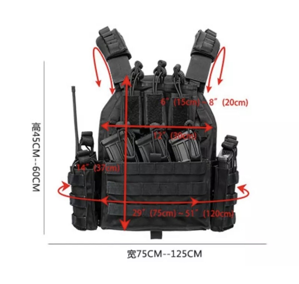 Tactical Bulletproof Vest NO ARMOR PLATES
