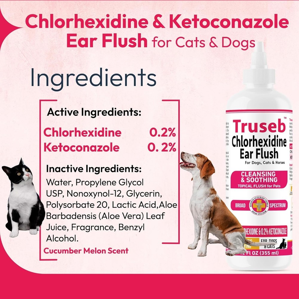 Soothing Aloe Ear Flush - Ketoconazole & Chlorhexidine