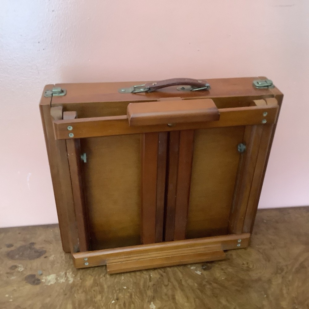 Wood Easel Table-Top Model Adjustable Portable With Double Drawer Handle
