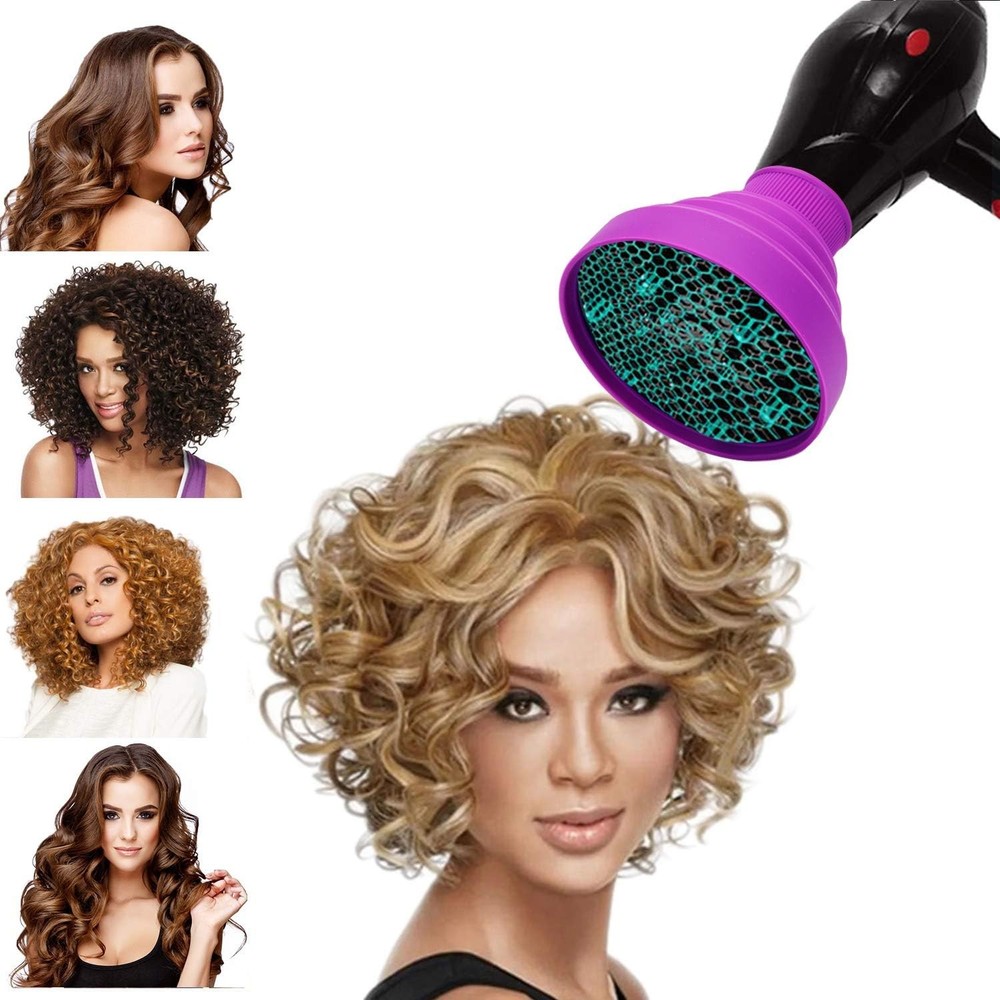 Universal Collapsible Hair Dryer Diffuser Attachment- Salon Grade Purple