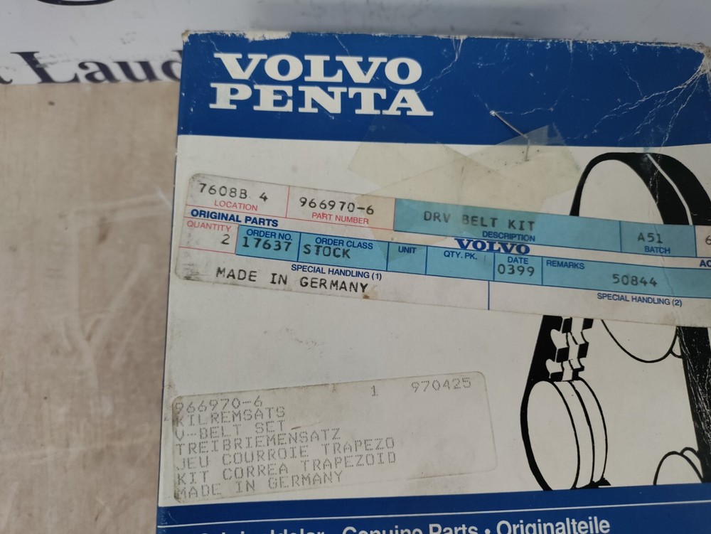 Volvo Penta 966970, V Belt Set