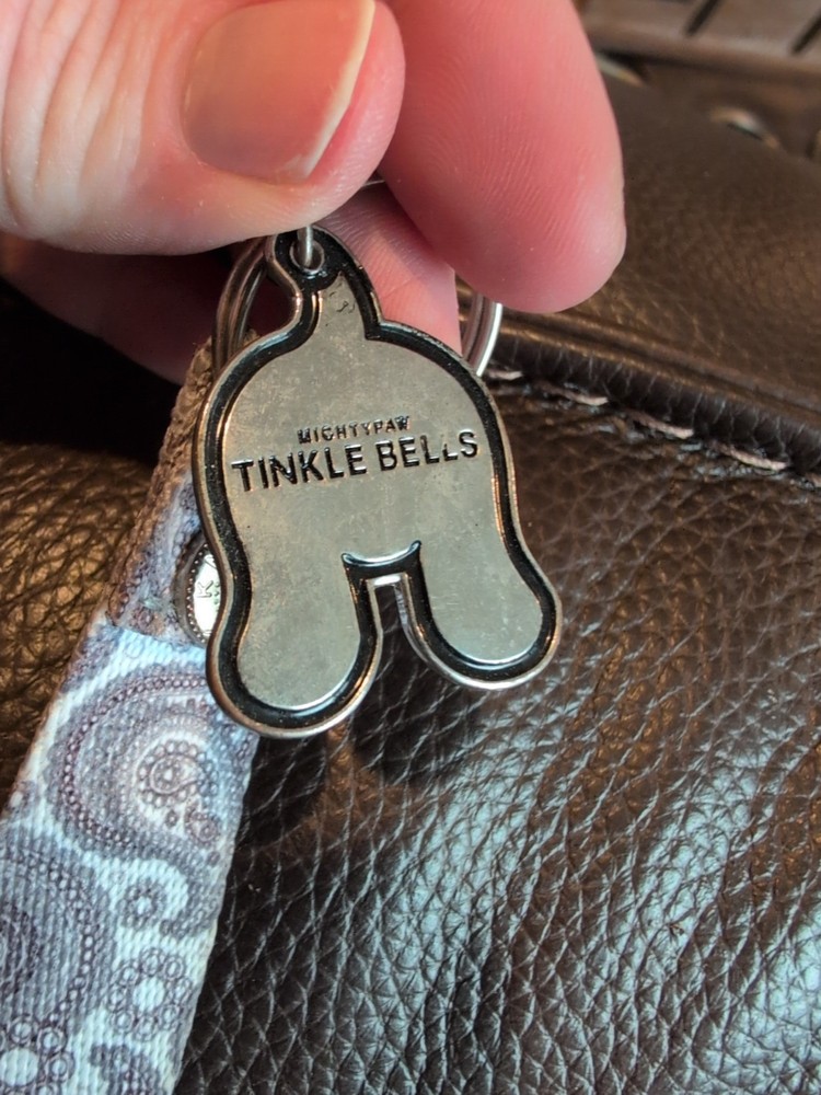 MIGHTY PAW TINKLE BELLS [Grey Paisley) EUC