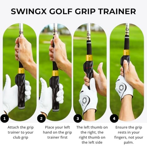 Golf Grip Trainer, Golf Training Aid, Grip Trainer To Help Train Correct yellow