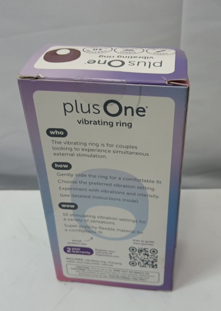 plusOne Waterproof and Rechargeable Vibrating Ring
