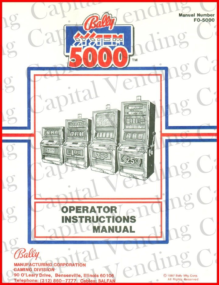 Bally System 5000 Operator Instructions Manual 90 pages - You Select Option