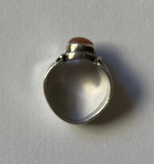 Sterling Silver Sunstone Ring, Size 6.5