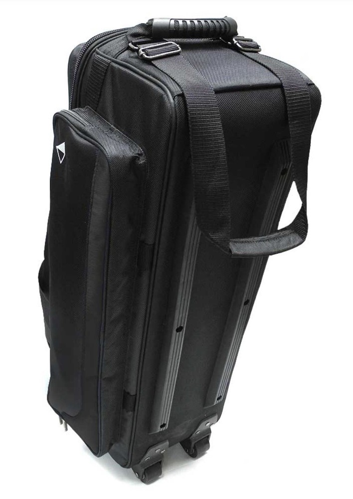 Bowling Ball Bag Triple Tote Roller Pyramid Path W/Compartments Black/Black