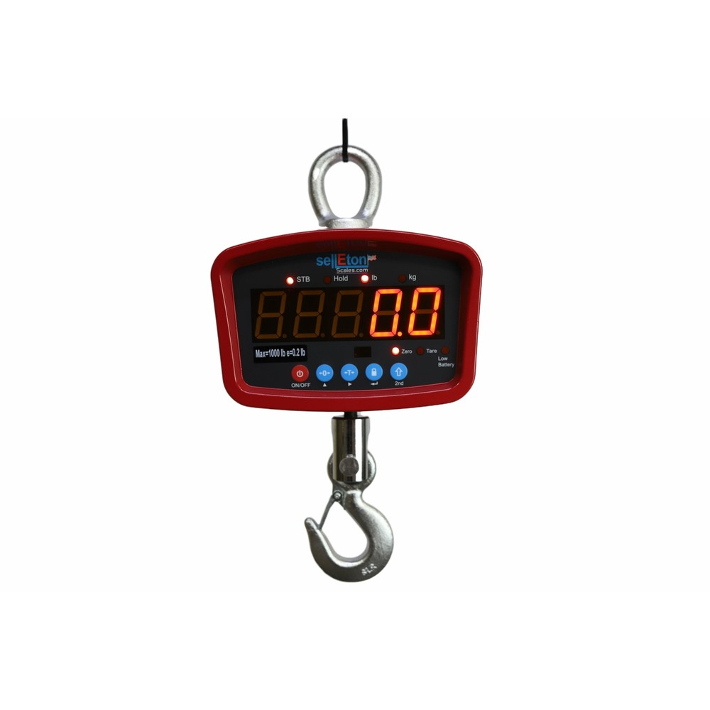 SellEton SL-924 Digital Medium General Purpose Crane Scale 2000 lb x 0.5 lb