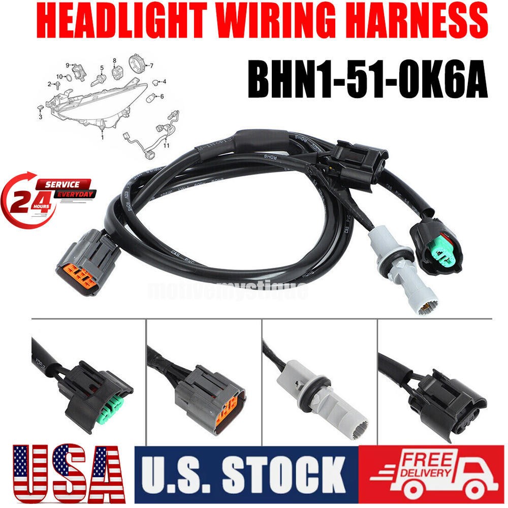 For Mazda 2014-2018 Mazda 3 Front Headlight Wiring Harness Replace BHN1-51-0K6A