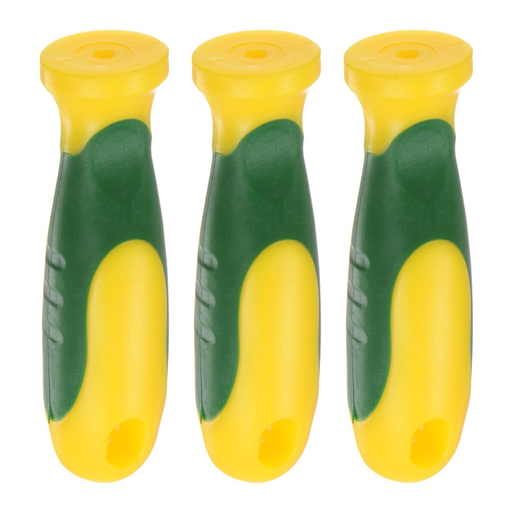 3pcs Rubber File Handle 3.27" Round Hole for Chainsaw File