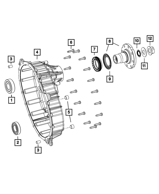 Genuine Mopar Transfer Case Yoke Nut 68163688AA