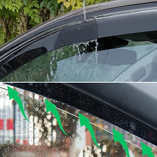 Window Visors Rain Guards for 2002-2008 for 2002-2008 Dodge Ram 1500 Crew Cab
