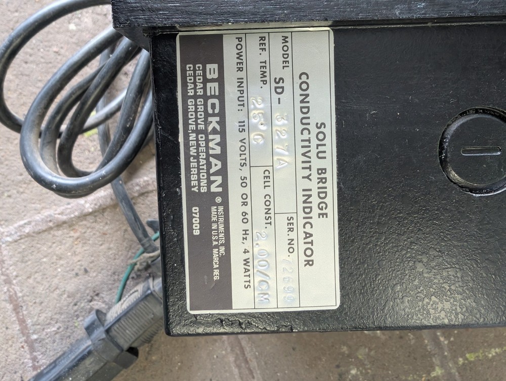 Beckman Solu-Bridge SD-178 Conductivity Controller - USED