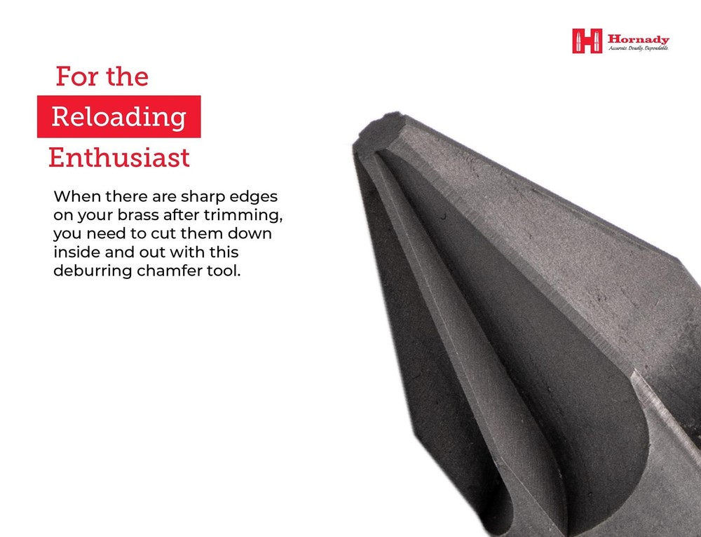 Hornady Large Caliber Inside Chamfer Tool 050170 - Case Prep Reloading Tool Remo