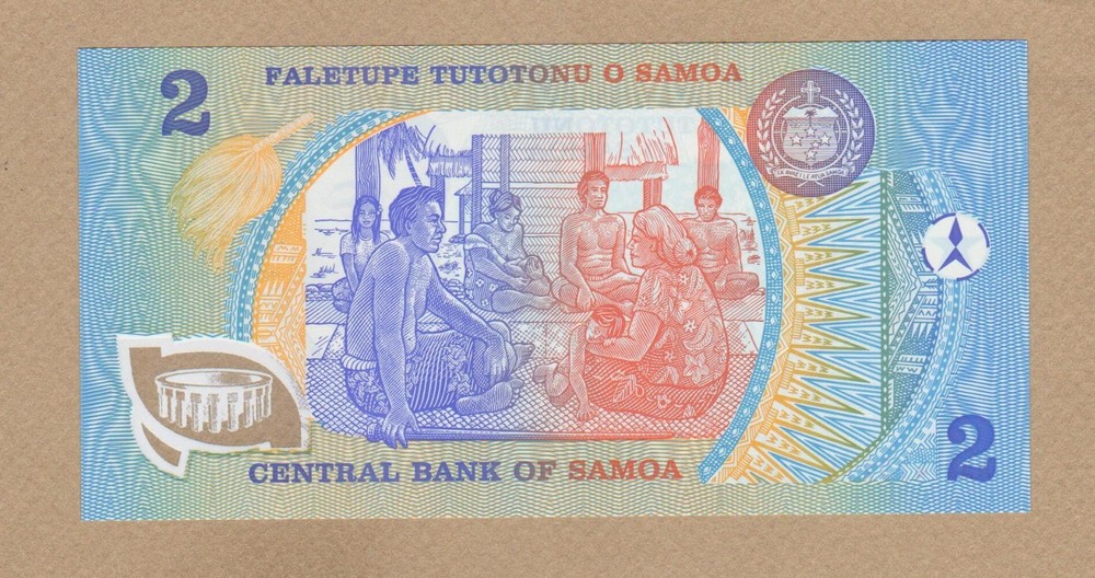 SAMOA: 2 Tala Banknote,(UNC),P-31d, 1990, No Reserve!