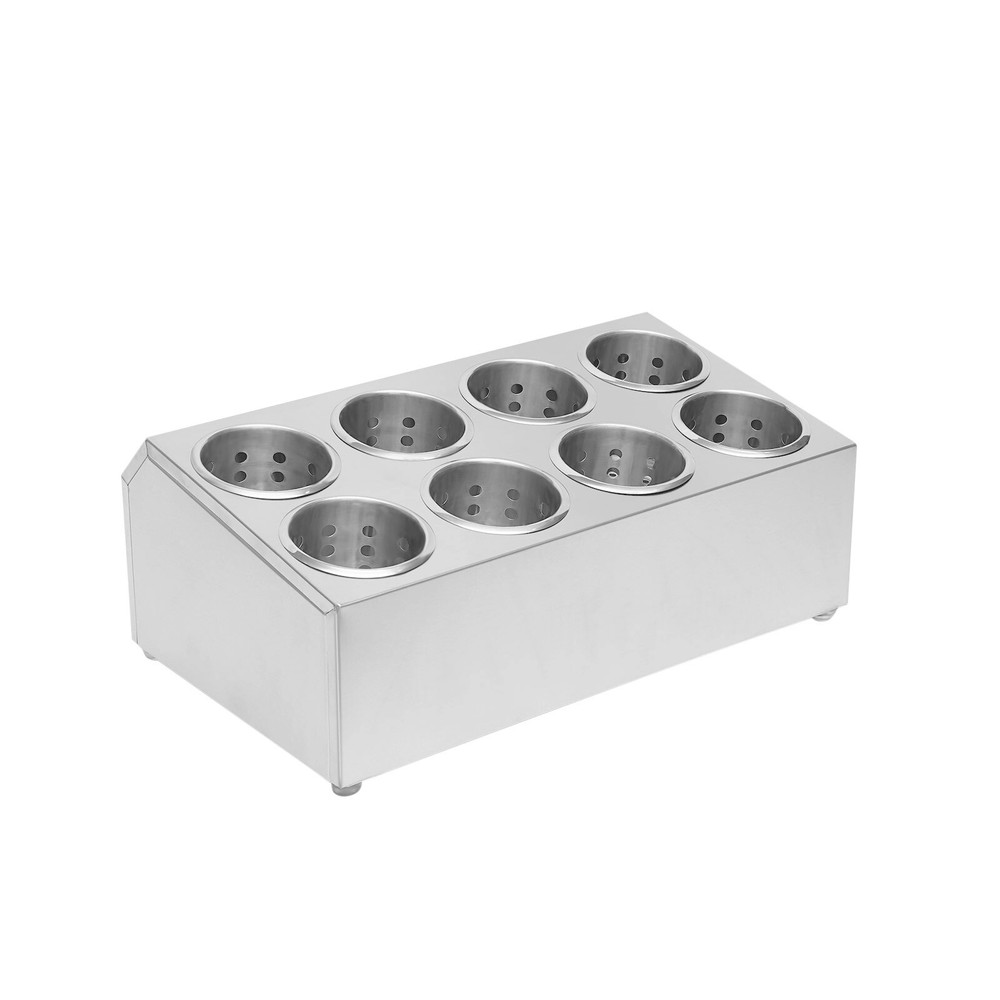 8 Compartment Stainless Steel Flatware Holder for Efficient Storage