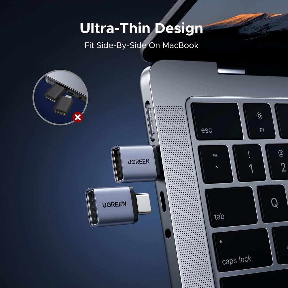 4 Pack USB C to USB Adapter with 10Gbps Speed, Compatible with iPhone & Mac