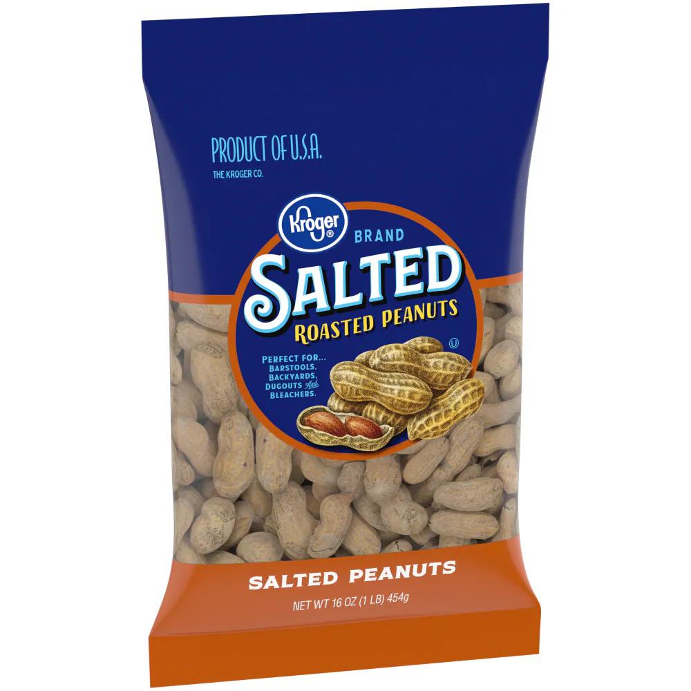 KG Salted Roasted In-Shell Peanuts 16 oz - 5 Pack