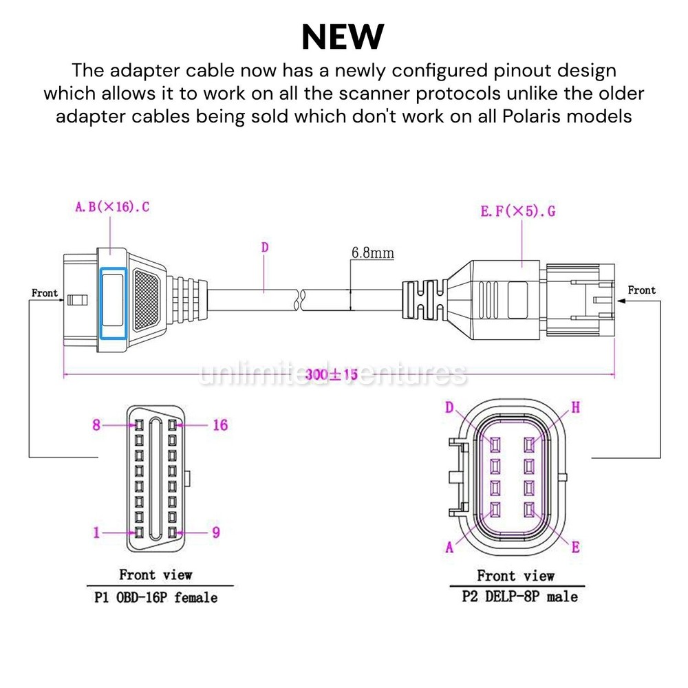 DIAGNOSTIC CODE READER OBD2 SCANNER ADAPTER for POLARIS Slingshot, ATV
