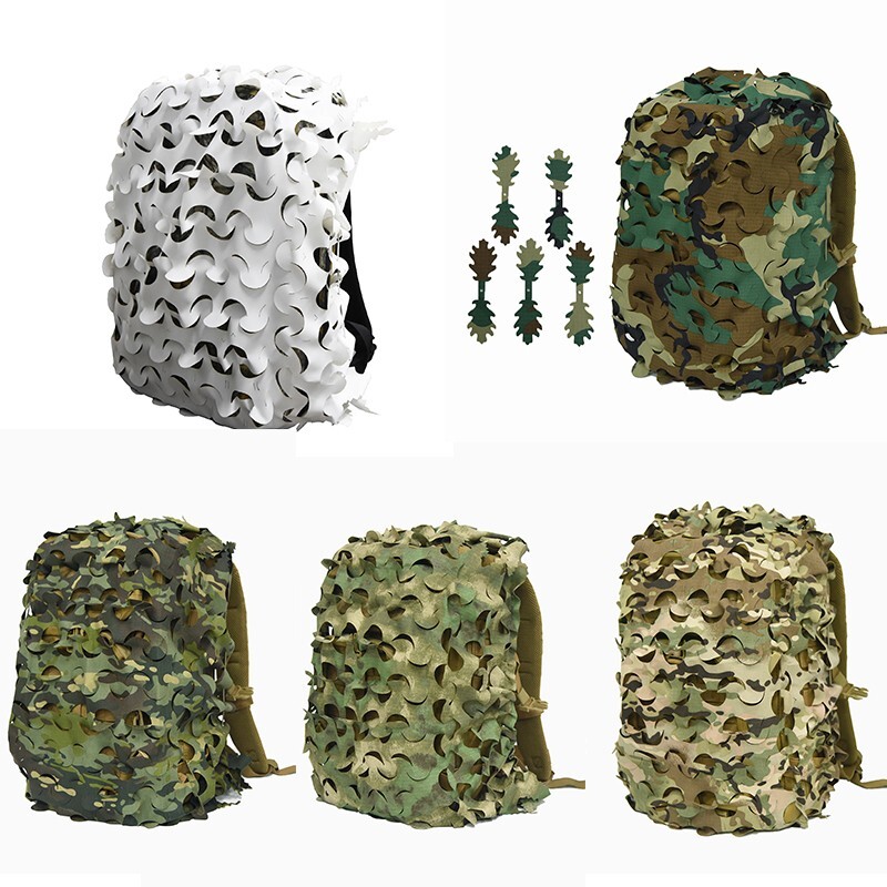Tactical 3D Laser Cutting Strip Camo Mesh Cloth Cover for Backpack